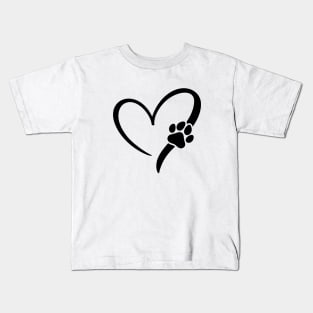 Heart & Paw Print Kids T-Shirt